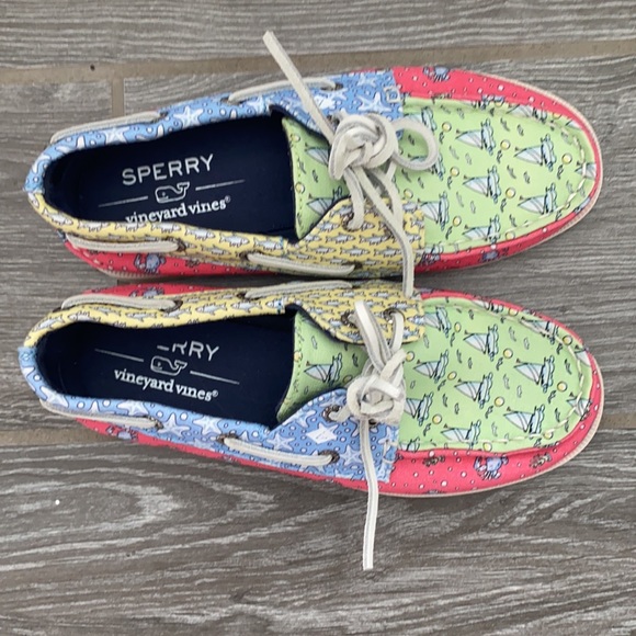 Shoes Boys Sperry Vineyard Vines Boat Loafer Shoes Size 1 Euc Poshmark